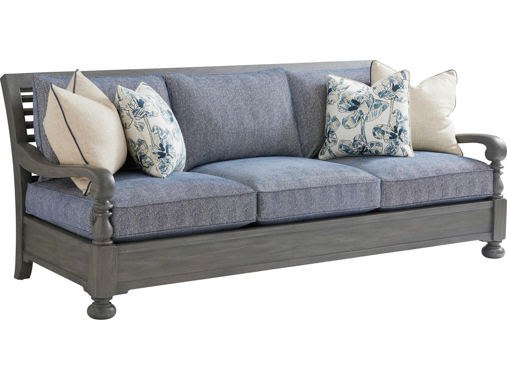 Ocean Breeze Bluffton 3-Seat Sofa in Seagull Gray