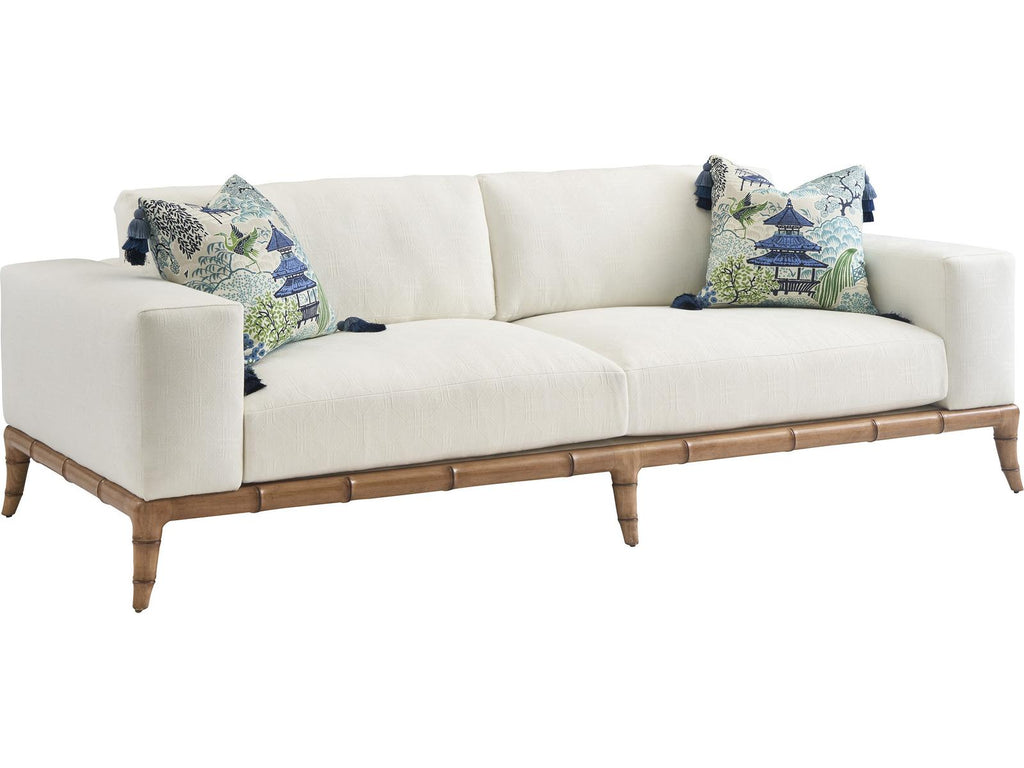 Key Biscayne Star Island 2-Seat Sofa in White Upholstery