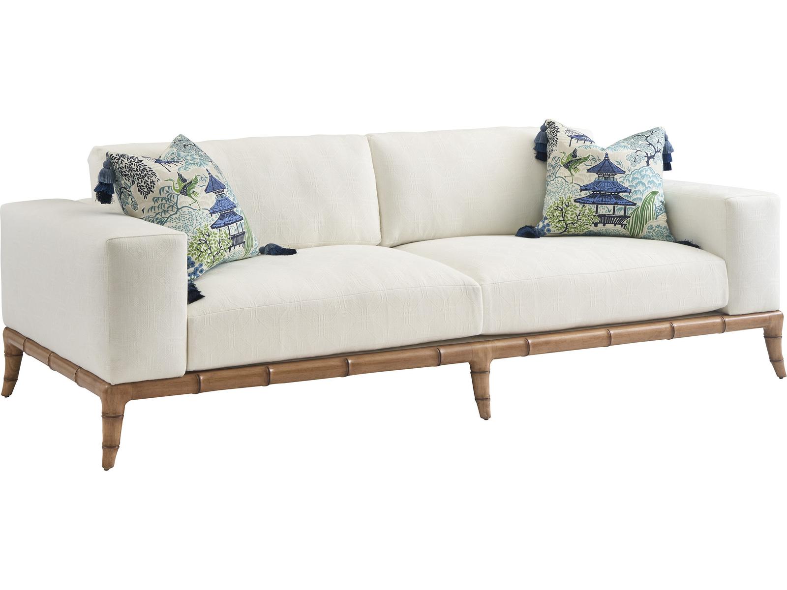 Key Biscayne Star Island 2-Seat Sofa in White Upholstery
