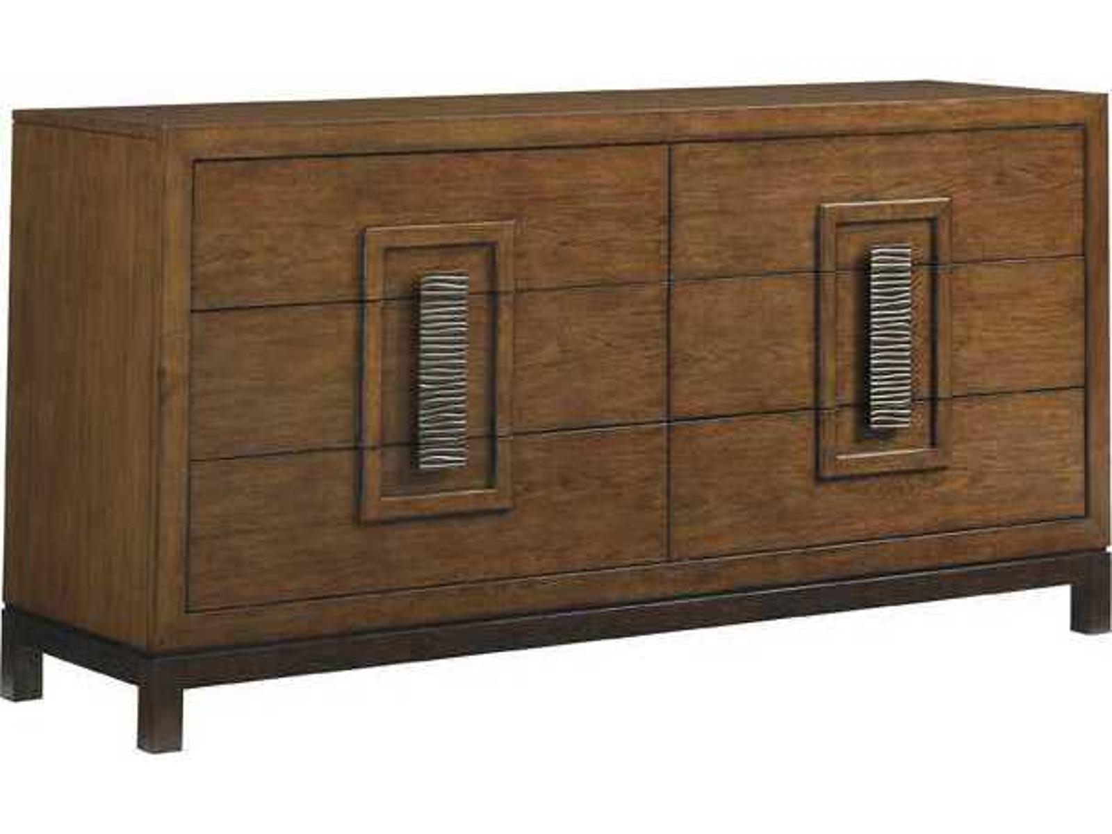 Island Fusion Double Dresser and Mirror Set