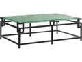 Island Fusion Hermes Reef Rectangle Coffee Table in Black and Glass