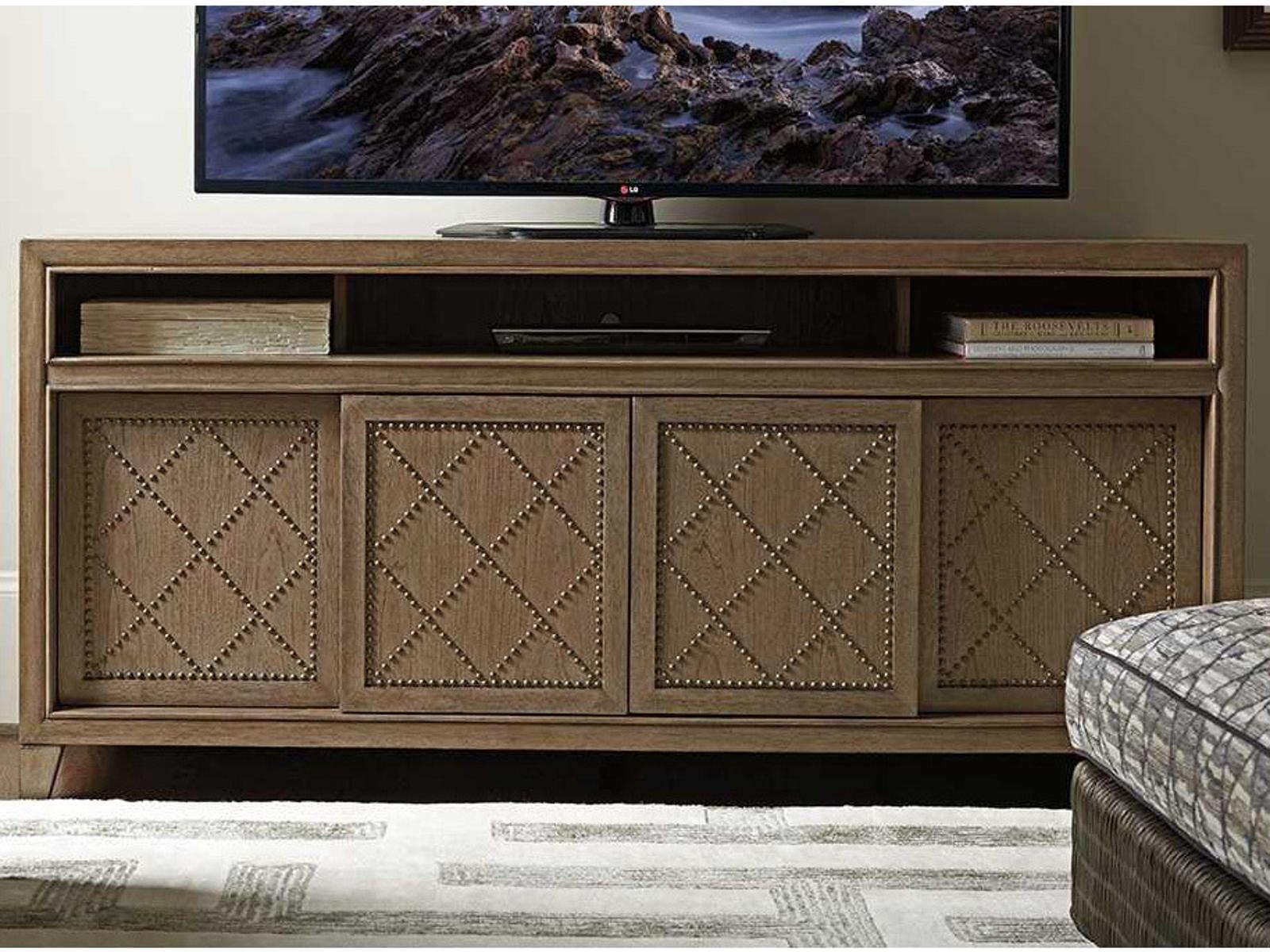 Cypress Point Fairbanks Media Console in Hatteras Gray