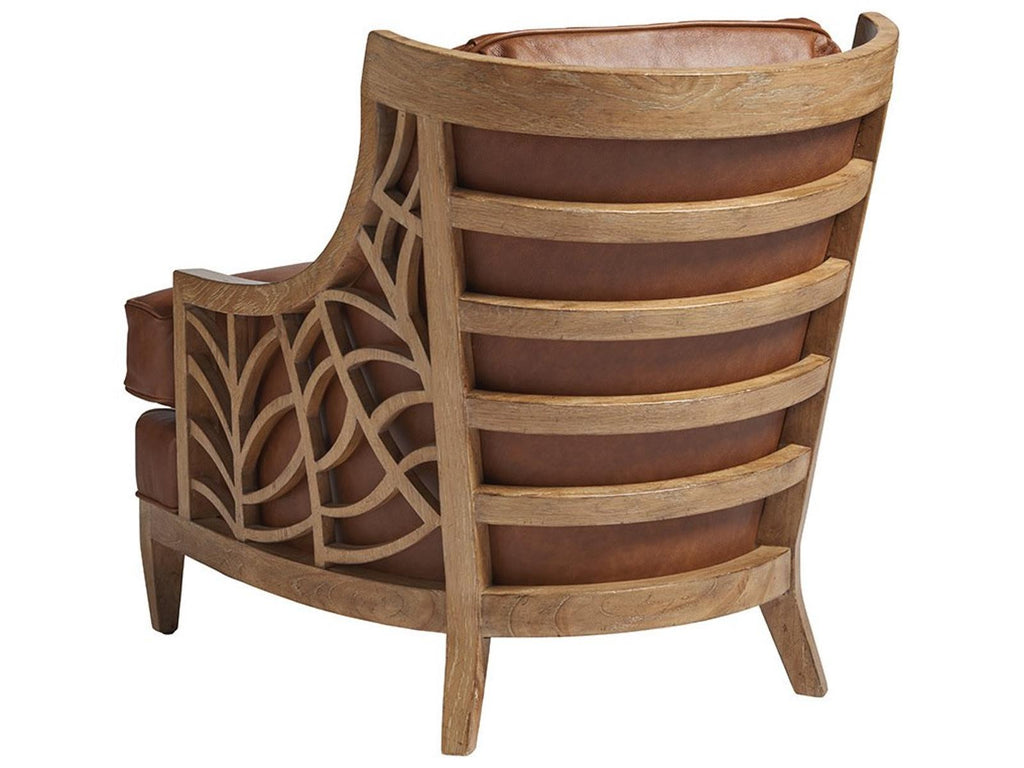 Los Altos Brown Leather Accent Chair