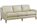 Twin Palms Coconut Grove 3-Seat Beige Leather Sofa