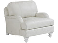 Ocean Breeze White Leather Accent Chair