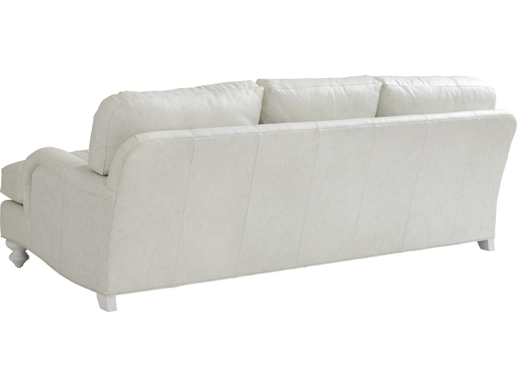 Ocean Breeze White Leather Sofa