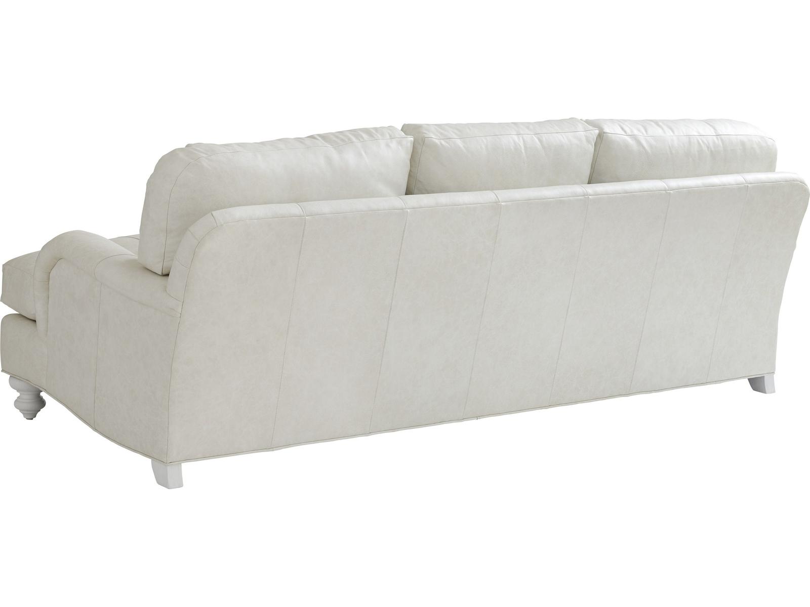 Ocean Breeze White Leather Sofa
