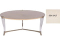 Clarion Round Wood Coffee Table Sea Salt Finish