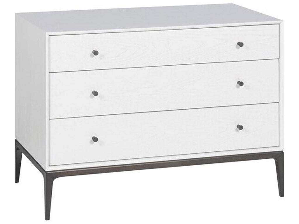 Essence 3-Drawer Nightstand White Oak with Heirloom Bronze
