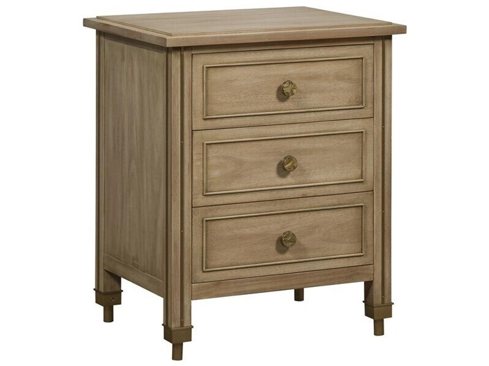 Reflection 3-Drawer Nightstand in Latte Bleached Mahogany