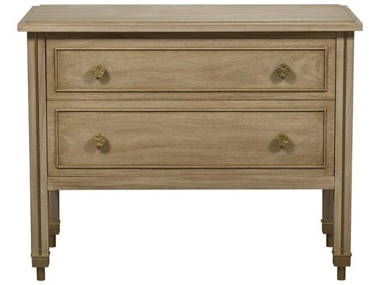 Reflection 2-Drawer Nightstand in Latte Bleached Mahogany