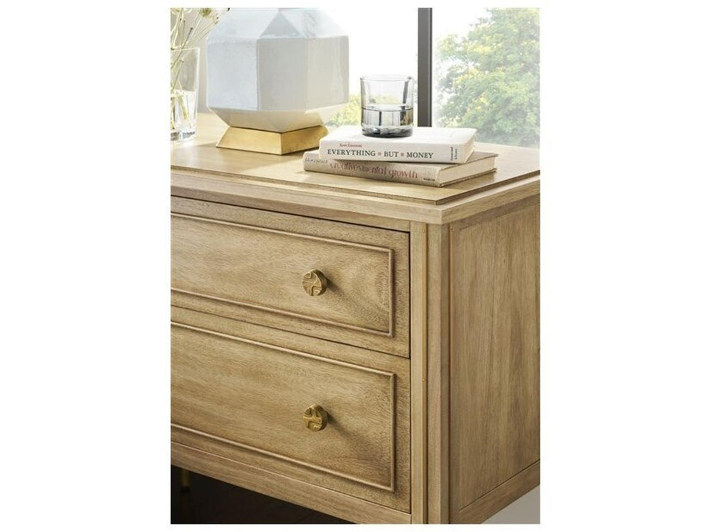 Reflection 2-Drawer Nightstand in Latte Bleached Mahogany