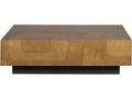 Calder Rectangular Coffee Table in Dual Tone Brass and Black
