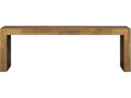 Calder Rectangular Wood Console Table with Dual Tone Brass Finish