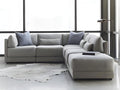 Ease Beige Upholstered Sectional Sofa