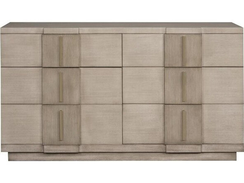 Axis 6-Drawer Double Dresser in Pebble Path Ash Wood