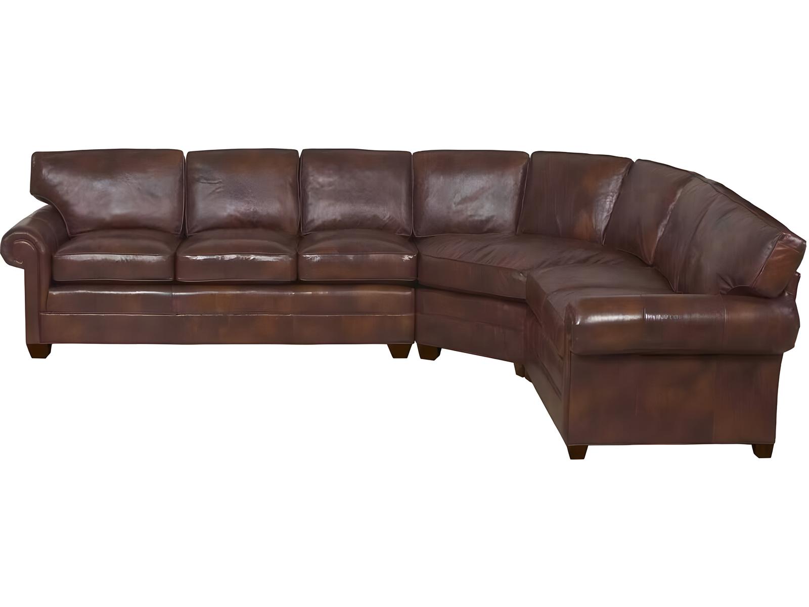 American Bungalow Leather Sectional Sofa