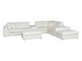 Ease White Upholstered Sectional Sofa