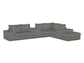 Ease Gray Upholstered Sectional Sofa