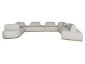 Ease White Upholstered Sectional Sofa