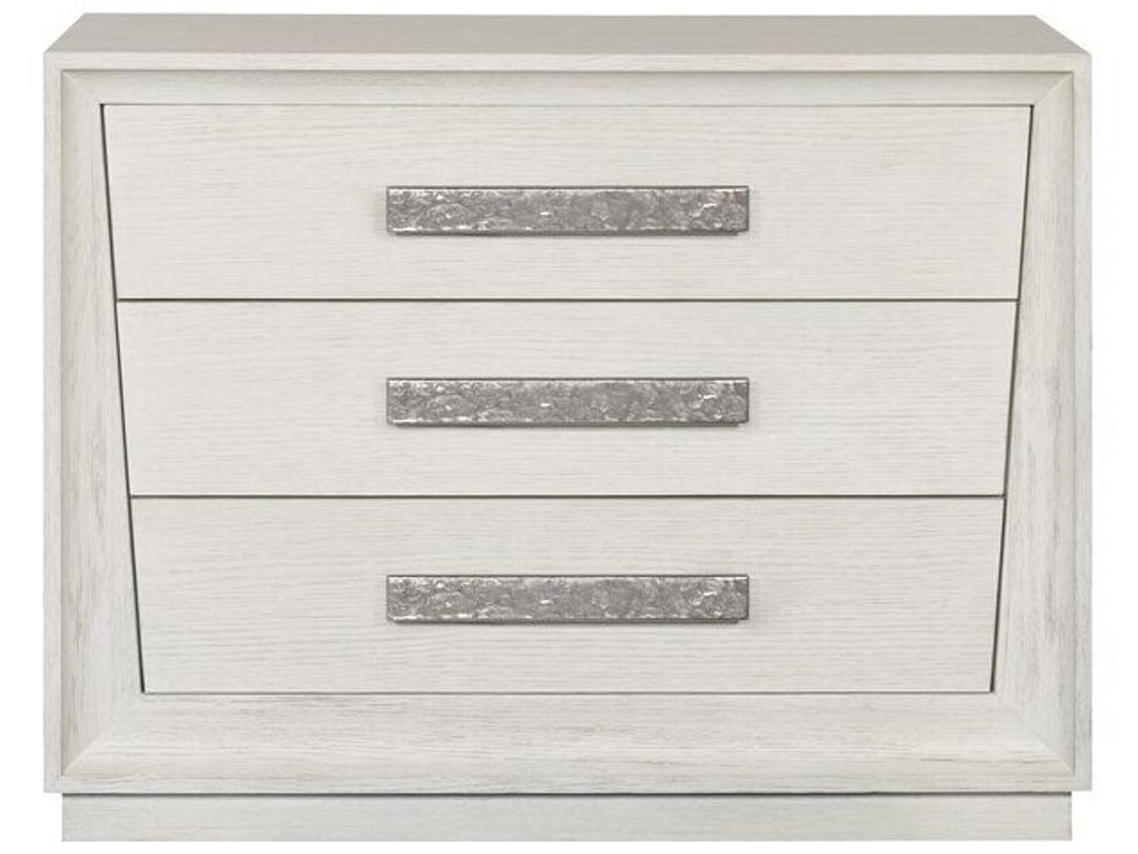 Ridge 3-Drawer Wirebrushed Oak Nightstand in Cascade