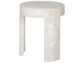 Meridian Round End Table Bricked Cloud Onyx Stone