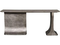 Reveal Rectangular Console Table with Honed Warm Grey Marble Top