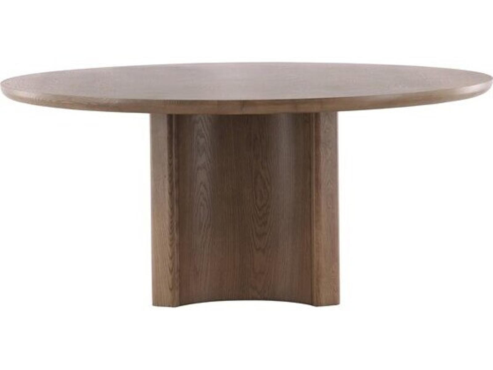 Form 68-Inch Round Dining Table in Saddle Finish
