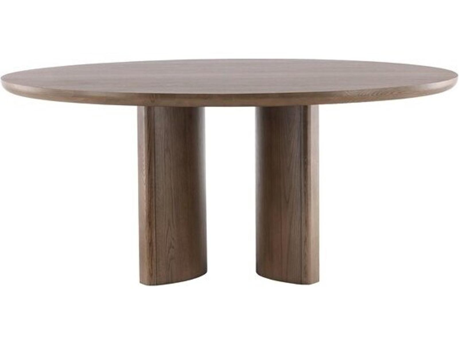 Form 68-Inch Round Dining Table in Saddle Finish