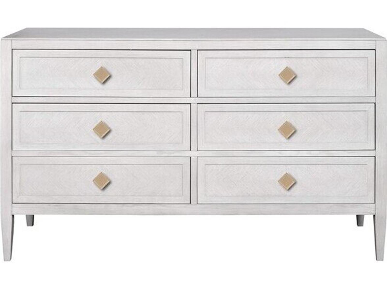 Walt 6-Drawer Oak Double Dresser in Casa Blanca