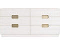 Splendor 4-Drawers White Solid Wood Double Dresser