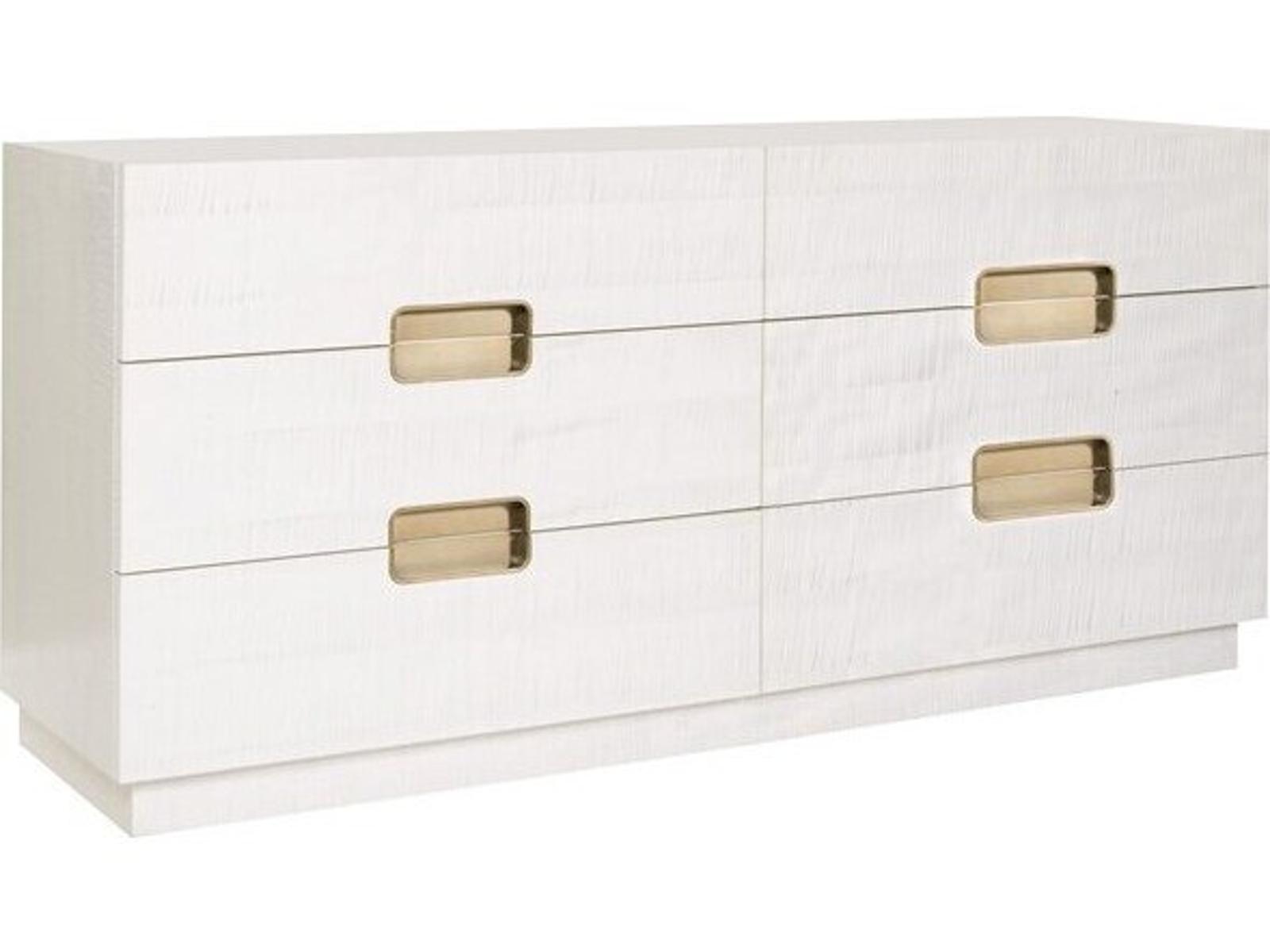 Splendor 4-Drawers White Solid Wood Double Dresser