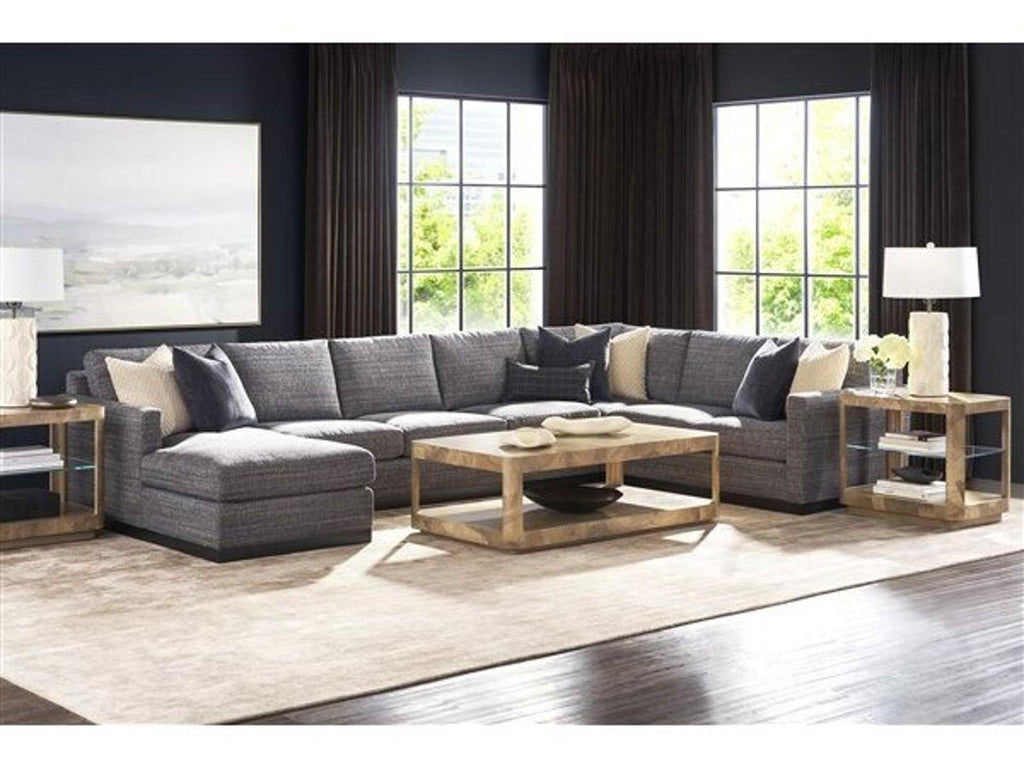 Verge Rectangular Wood Coffee Table in Almond