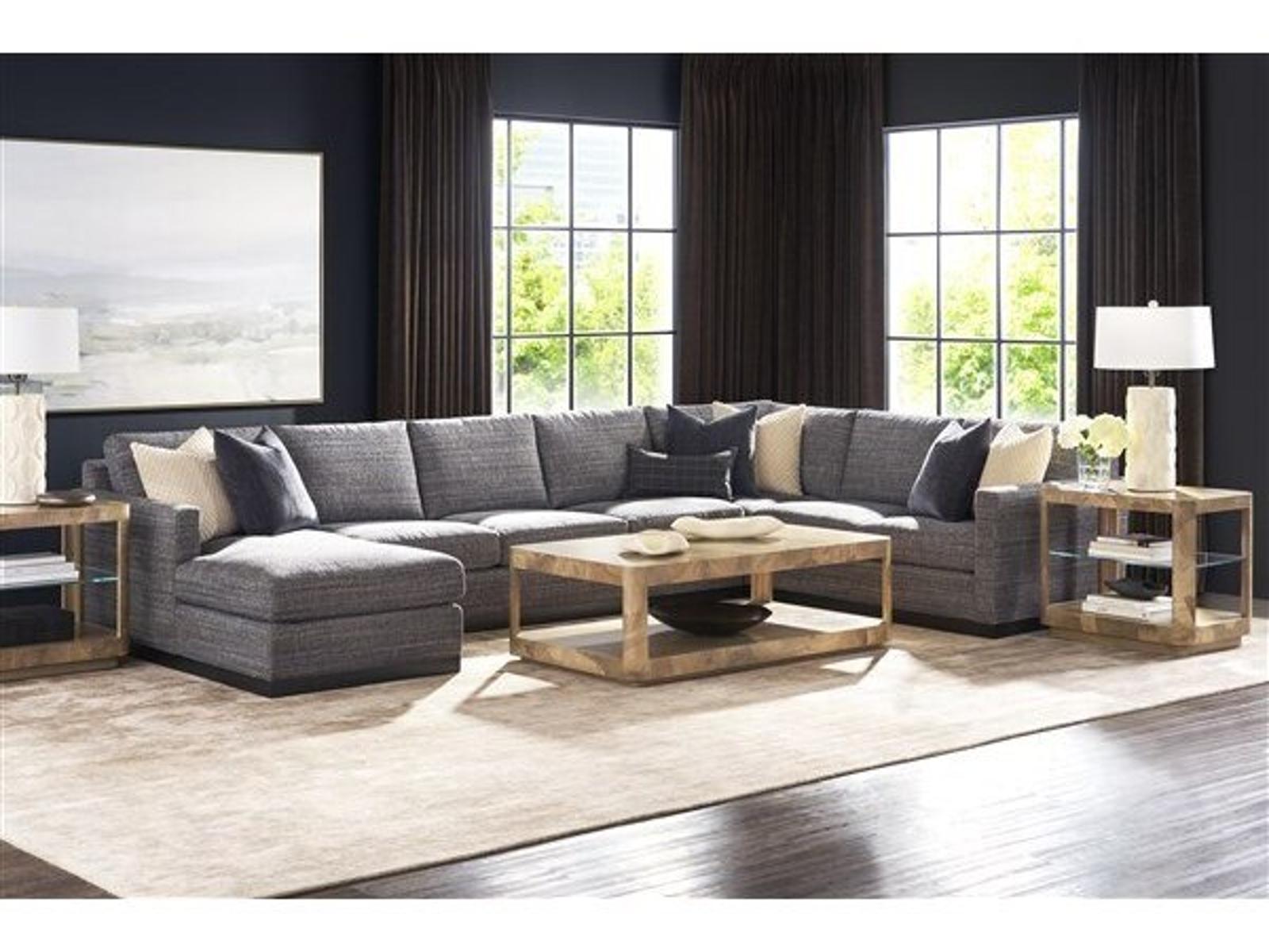 Verge Rectangular Wood Coffee Table in Almond