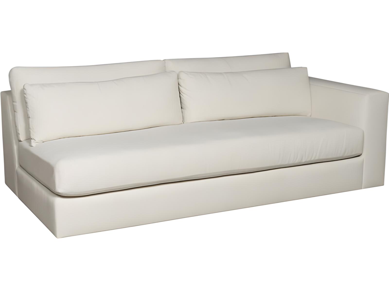 Ease White Upholstered Sectional Sofa