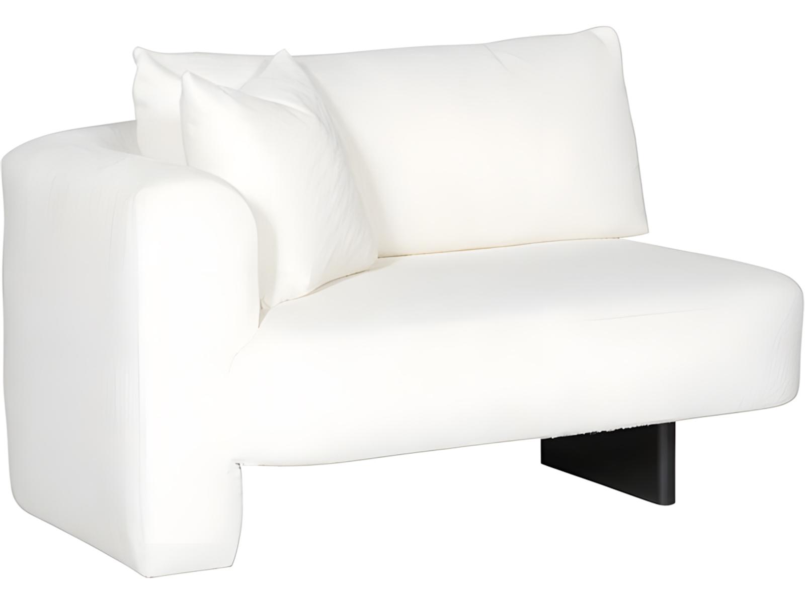 Ease White Upholstered Sectional Sofa