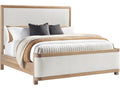 Form Upholstered King Panel Bed in Kenworth Pearl and Wheat