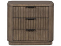 Grandhaven Fluted Front 3-Drawer Nightstand in Flaxen Stone