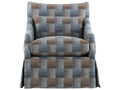 Gulley Fabric Swivel Glider Accent Chair with Waterfall Skirt