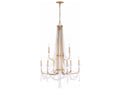 Varaluz Barcelona 2-Tier 9-Light Crystal Chandelier Brass
