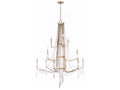 Varaluz Barcelona 3-Tier 12-Light Crystal Chandelier Brass