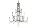 Varaluz Barcelona 3-Tier 12-Light Crystal Chandelier Onyx