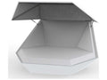Faz Illuminated Daybed with Hinged Canopy in White