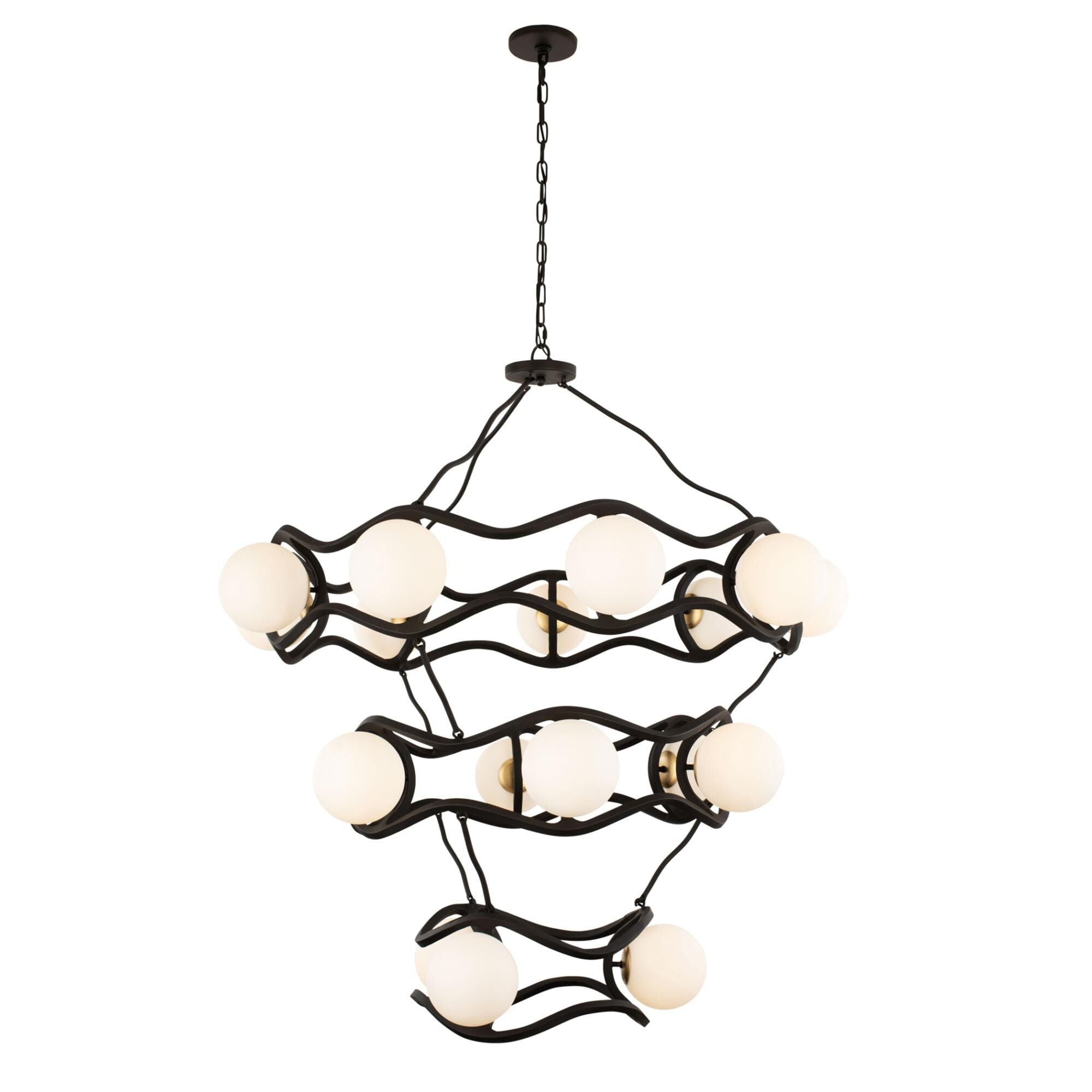 Varaluz Black Betty 43 Inch 18 Light Chandelier Cp769223