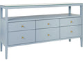 Jordan Rectangular Wood Blue Console Table