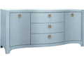 Paulina Curved Front 2-Door 3-Drawer Buffet in Light Blue Linen