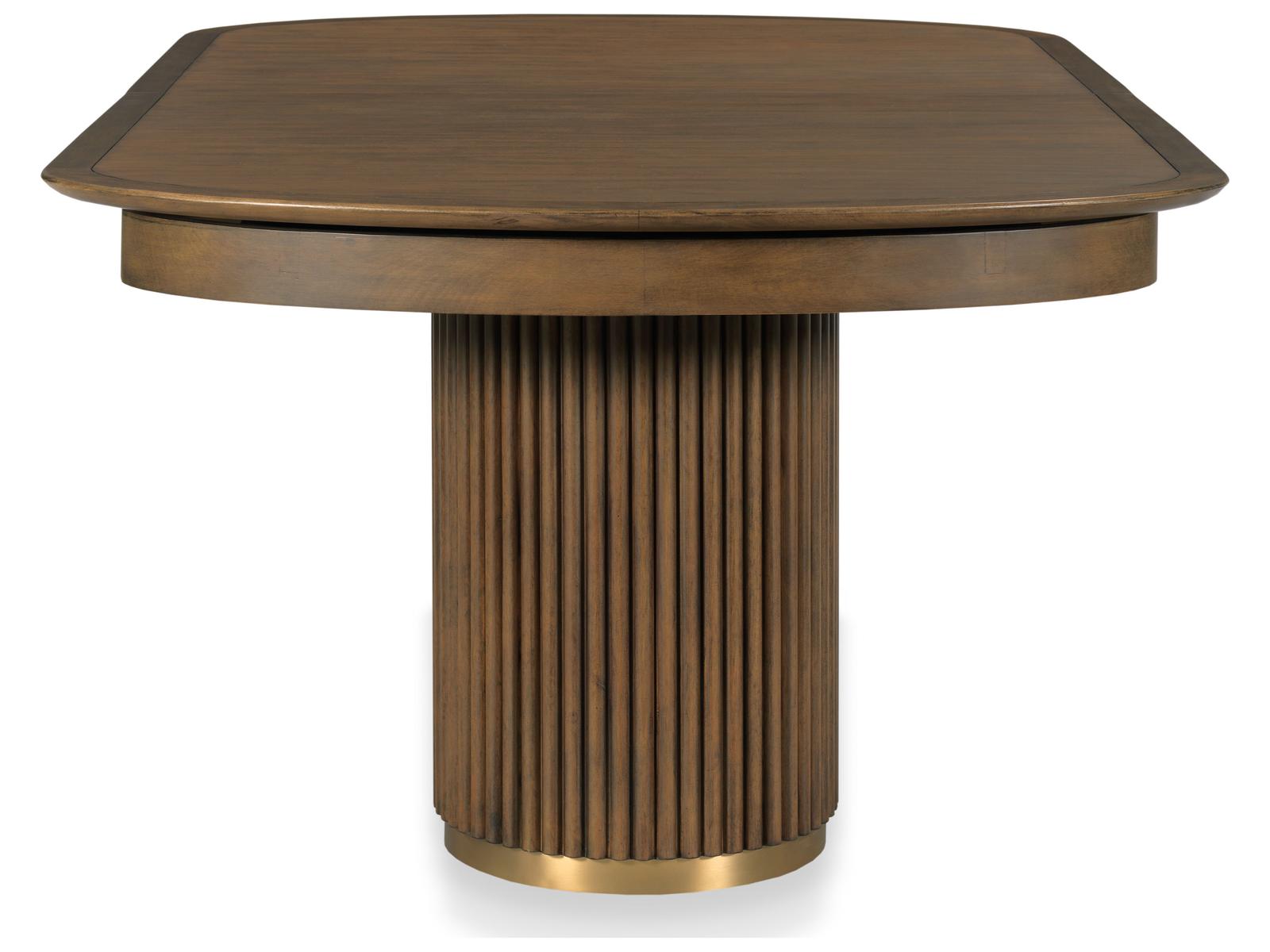 Furniture Skyline Art Deco Dining Table with Laurel Walnut Veneer