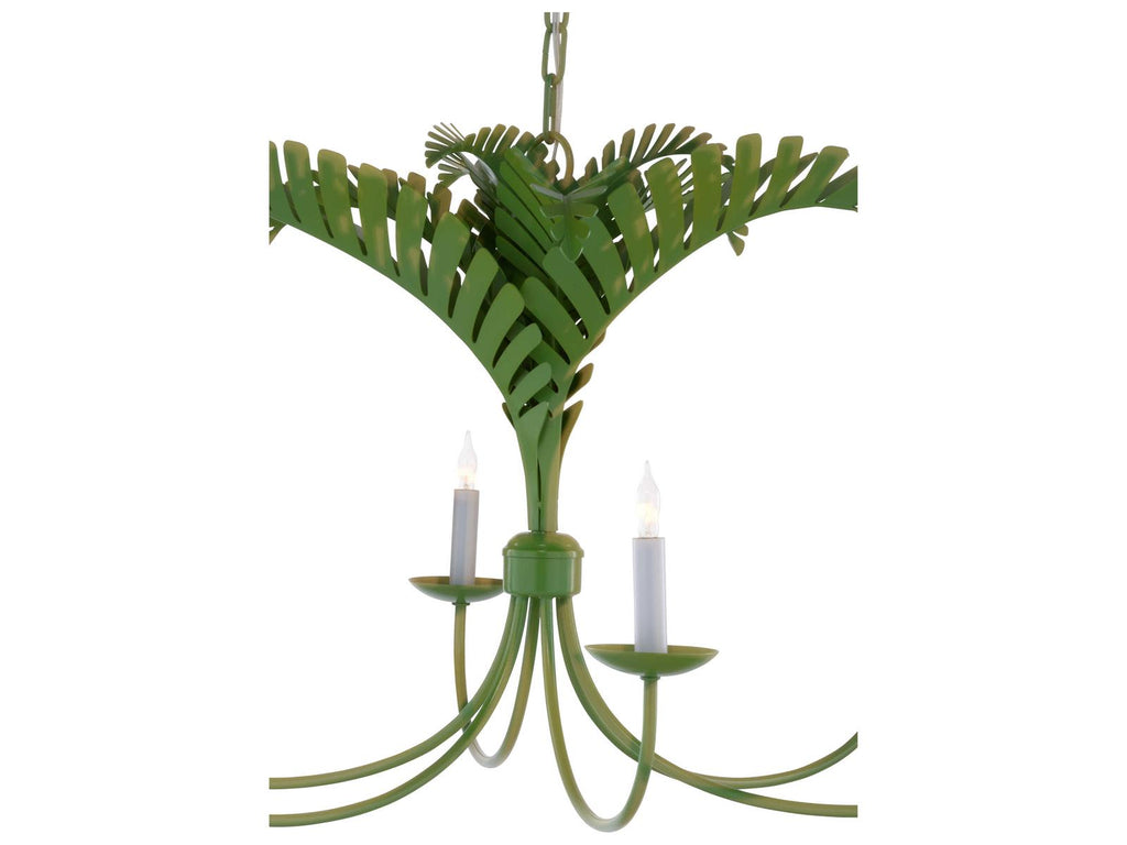 Wildwood Meg Braff Collection Royal Palm 6-Light Chandelier in Spring Green