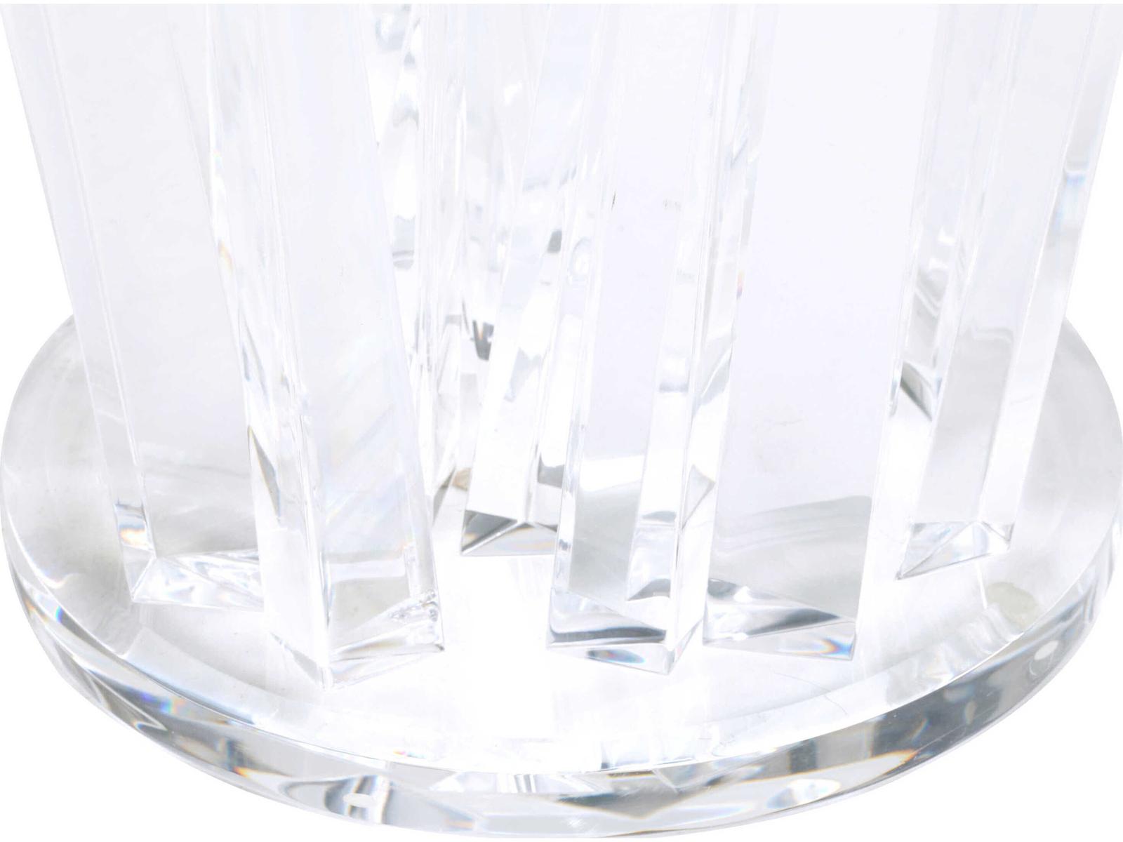 Geode Round Glass Clear End Table