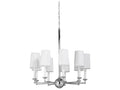 Wildwood Matthew Frederick 9-Light Chandelier in Silver with Off-White Shades